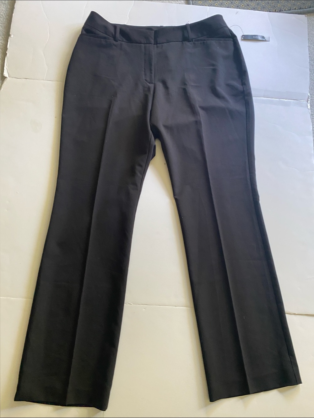 Worthington Black Straight-Leg Trousers curved fit